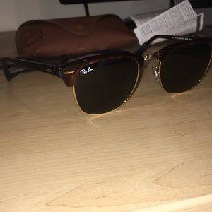 Ray Ban Clubmaster Shades w/ case and strap